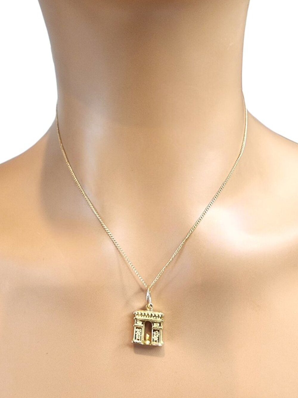 18K Yellow Gold Arc de Triomphe Charm #25564 - Picture 7 of 7